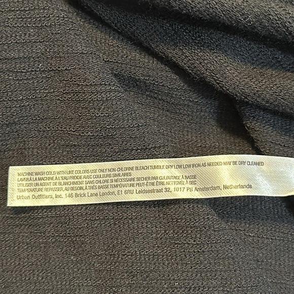 Free People Beach Black Drape Front Coverup Dress Size Small - Picture 5 of 10